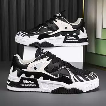 Men s breathable thick soled casual shoes four season soft soled comfort outdoor walking shoes student board shoes trendy shoes 39