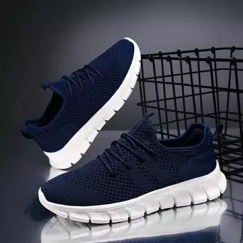 Men s Breathable Vulcanize Shoes Lightweight Running Walking Shoe Lace-up Anti-slip Casual Sneakers Zapatillas de Hombre Size 36 45 белый