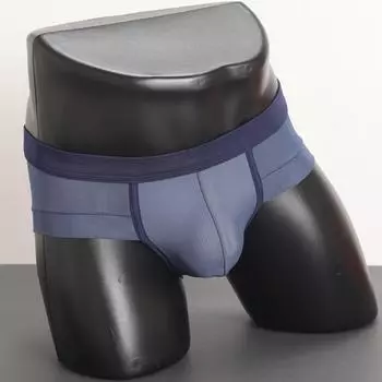 Мужские трусы-слипы, сексуальные с низкой посадкой, для удовольствия, быстросохнущие и ультратонкие летние из сетчатой пряжи, полностью прозрачные, доставка со склада XL