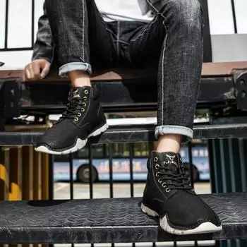 Men’s Brown Driving Shoes Hiking Boots Casual Retro Men’s Outdoor Wide Shoes Boots Plus Size Anti Slip EU:46 коричневый