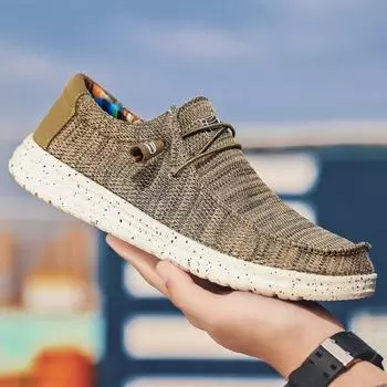 Men s Canvas Boat Shoes 2024 Slip on Loafer Male Spring Summer Comfortable Walking Shoes Lightweight Plus Size Driving Footwear 40