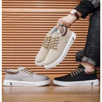 Men s Canvas Shoes, Casual Men s Shoes, Student Shoes, Youth Tide Shoes, Cloth Shoes 39 чёрный