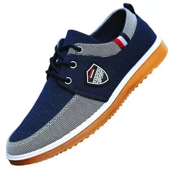 Men s Canvas Shoes Lightweight Sports Shoes Summer Men Mesh Breathable Vulcanized Shoe Lace Up Man Sneakers Working Shoes Male 39