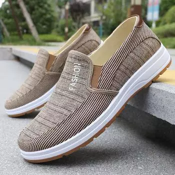 Men s Canvas Shoes with Soft Soles Casual Breathable and Comfortable Fabric Shoes Men s Oxford Sports Shoes Walking Shoe 39