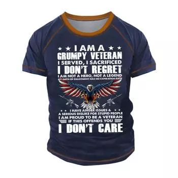 Мужская повседневная футболка с 3D-принтом и вставками на плечах, с короткими рукавами, с графическим принтом и круглым вырезом, в стиле ретро, классические удобные футболки для активного отдыха S