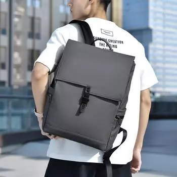 Мужской повседневный рюкзак для бизнеса, большой емкости, рюкзак для компьютера, школьная сумка для школьников чёрный