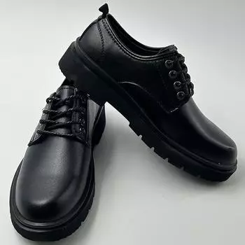 Men s casual derby shoes autumn British style warm leather shoes men s business low-top leather shoes versatile thickened leather shoes 37