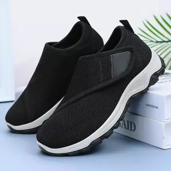 Men s Casual Fashion Sneakers Adjustable Wide Feet Walking Shoes Outdoor Anti-slip Sport Shoes Solid Color Simple Men s Shoes 36