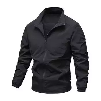 Men s Casual Jacket, Stand Up Collar Top, Thin, Loose, Plus Size Outdoor Sports Jacket, Men s Clothing XXXXXL