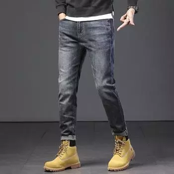 Men s Casual Long Pants Spring and Autumn Regular High-end Business Loose Fitting Straight Fitting Spring Jeans for Men 28