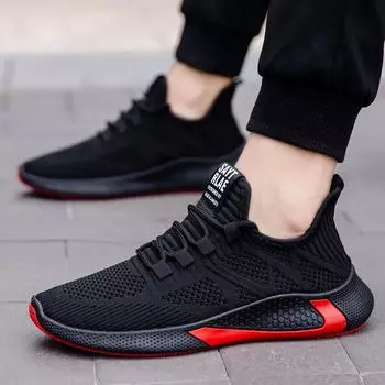 Men s casual shoes 2024 new trend spring and autumn foot cover running mesh shoes breathable men s fly-woven men s shoes 39 белый