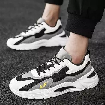 Мужская повседневная обувь Осень-зима Молодежный тренд Корейский стиль Универсальная повседневная обувь для спорта на открытом воздухе Мужские модные кроссовки 35