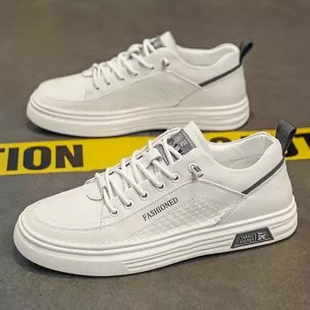 Men s Casual Shoes Fashion Comfy Simplicity Ventilate Men Sports Shoes Versatile Outdoor Non-slip Classic Mens Thick Sole Shoes 39 белый