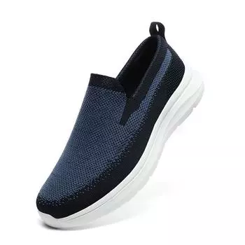 Men s Casual Shoes Flying Woven Plus Size Sneakers 39 темно-синий