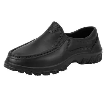 Men s Casual Shoes Non-Slip Thick Soles Wear-Resistant Waterproof Oil-Proof Slip-On Home Outing Work Shoes 39