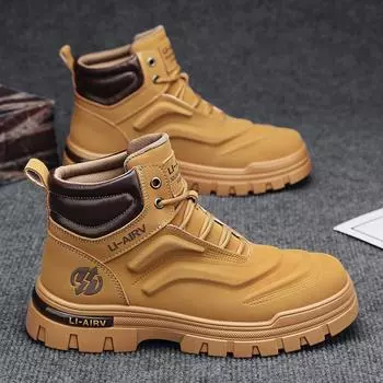 Men s Casual Shoesthick Bottom Lace-up Workwear Shoes Men for Work Outdoor Men s Shoe High Quality Autumn Winter Hiking Boots 39