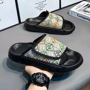 Men s casual slippers summer cool EVA outdoor soft sole anti slip breathable beach shoes fashion youth versatile walk sandals 41