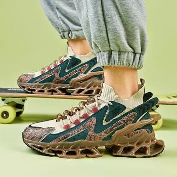 Мужские повседневные кроссовки, дышащие, летающие, тканые, амортизирующие, спортивные туфли, модные, граффити, большого размера, теннисные, баскетбольные кроссовки 39 чёрный