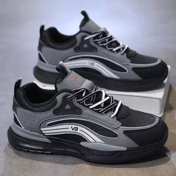 Men s Casual Sneakers Sports Shoe Outdoor Plus Cotton Keep Warm Young Walking Comfortable Hard-Wearing High Quality man Footwear 39 черный серый