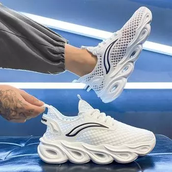 Men s Casual Sneakers Summer Trend 2024 Breathable Male Shoes Outdoor Jogging Korean Miked Colour Original Deals Stylish Unisex 38