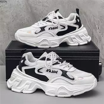 Men s Casual Sneakers Trainers Shoes Men Simple Fashion Hard-wearing Sport Shoes Trendy All-match Explosive Style Male Sneaker 39 бежевый