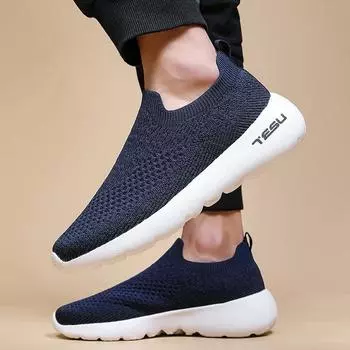 Men s casual sports shoes fashionable and versatile mesh breathable business casual shoes large size couple sports shoes for men 35 чёрный