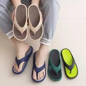 Men s Chappals Outdoor Summer Beach Slippers Non-Slip Thick Sole Home House Casual Sandals Wholesale Flip Flops Slippers for Men 40-45