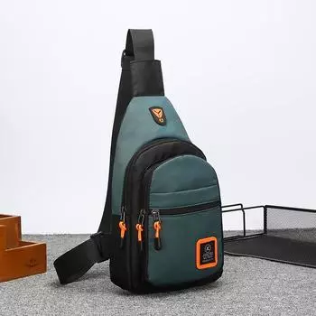 Мужская сумка-мессенджер из нейлоновой ткани, новинка 2024 года, большая вместимость, повседневная сумка через плечо чёрный