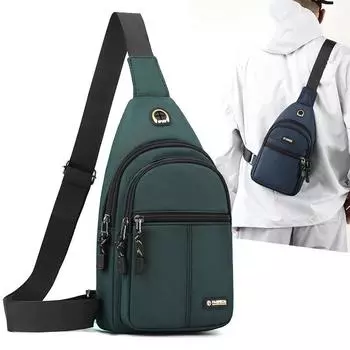 Мужская нагрудная сумка, новинка 2024 года, повседневная модная сумка на плечо, мужская сумка через плечо, корейский велосипедный рюкзак серый