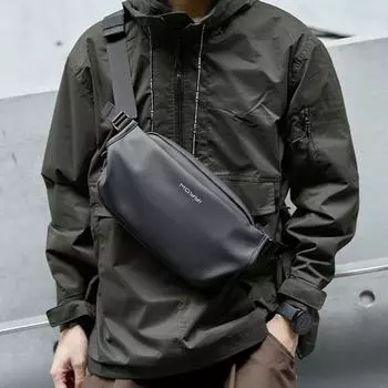 Men s Chest Bag, Crossbody Bag, Men s Sports Small Backpack, Small Crossbody Bag, Trendy Men s Waist Bag, Single-shoulder Bag, Messenger Bag чёрный