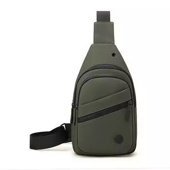 Men s Chest Bag Crossbody Bag Nylon Shoulder Bag зелёный