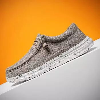 Men s Classic Canvas Casual Lazy Flat Shoes Moccasin 2024 Fashion Slip On Loafer Washed Denim Vulcanized Shoes zapatillas hombre 39 чёрный