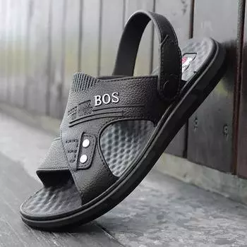 Men s Classical Casual Sandals Summer Retro Soft Bottom Non-slip Beach Shoes Round Head Hiking Slippers Sandalias Hombre 40 коричневый