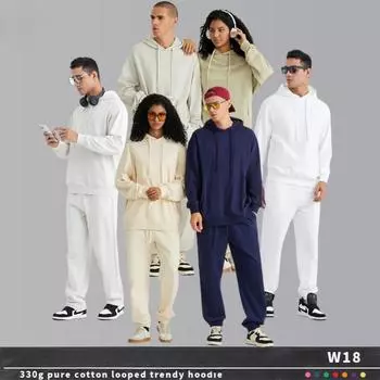 Мужская одежда | Толстовка с капюшоном из плотного хлопкового терри, свитер с плечами, однотонный, с боковым карманом, мужская куртка с капюшоном S темно-синий