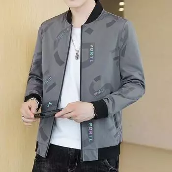 Мужское пальто осень и зима новое зимнее бейсбольное пальто на одежде бронзирование все повседневное большой размер плюс флисовая куртка мужская M