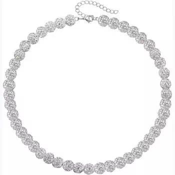 Men S Colorful Diamond Ball Necklace Hip Hop Athletic Ball Fashion Athlete Star Jewelry Bracelet 7.48inch (19cm) белый