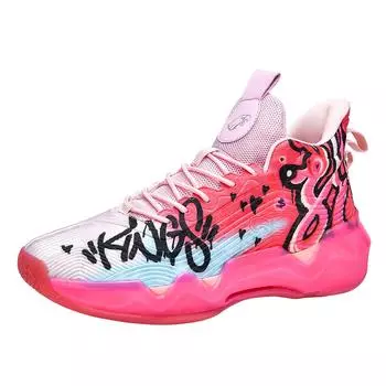 Men s Comfortable High-Top Basketball Shoes Solid Cement Boots Secure Toe for Youth Middle Sport Shoes 36 красный