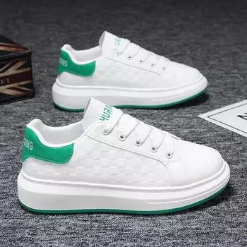 men s comfortable outdoor sports shoes summer mesh shoes Breathable thick sole small white shoes casual shoes tenis masculino 39