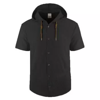 Men s Cotton Linen Shirt Hooded Stylish Top Breathable Lightweight Simple Style Claasic Shirts Single Breasted Male Fashion Tees S