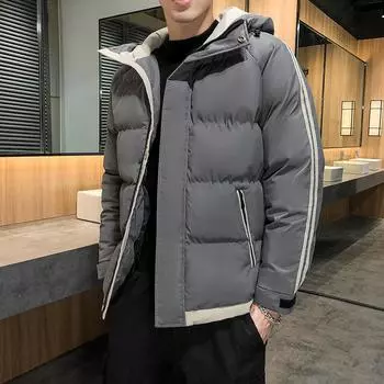 Men s Cotton-padded Coat Autumn and Winter New Men s Cotton-padded Coat Trendy Short Cotton-padded Jacket Thickened Down Cotton-padded Coat Men s M