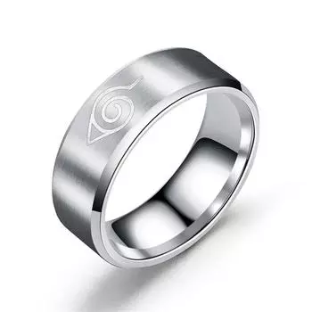 Men s Creative Personality Pattern Titanium Steel Ring Gold Silver Blue and Black ARI 6 серебряный