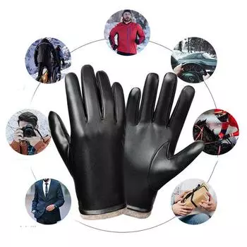 Men s Deerskin Gloves with Wool Lining, Warm Winter Leather Gloves S