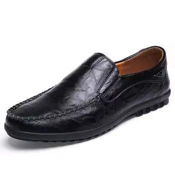 Men s Doudou shoes genuine leather summer gas foreign trade 46 large size 47 shoes casual shoes men s leather shoes one pedal shoes 38