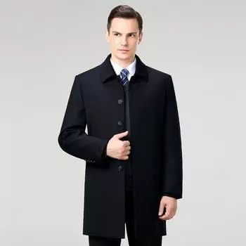 Мужская куртка-пуховик средней длины, зимняя, для пап среднего возраста, куртка-ветровка, теплая куртка 170