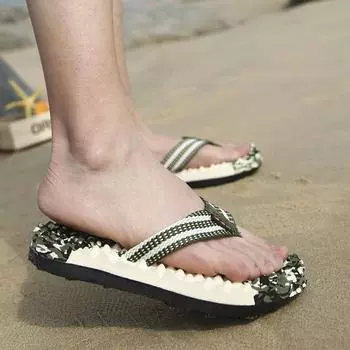 Men s drag 2025 summer new breathable sandals fashion trend personalized camouflage sandals one-word drag Shoes 39