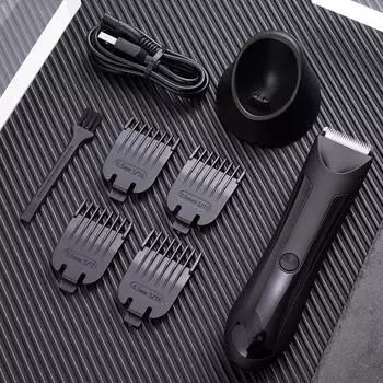 Men s electric full body hair trimmer Shaver LCD digital display armpit hair leg shaver чёрный