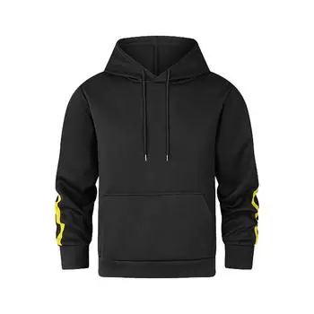 Men S Fashion Hoodies & Sweatshirts Drawstring Hoody Top Long Sleeve Shoulder Lightweight Clothes With Pocket M чёрный