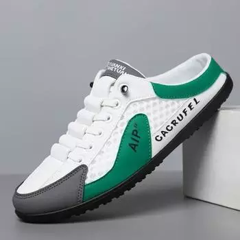 Men s Fashion Soft Bottom Half Slippers Summer New Casual Shoes Soft Bottom Support Shoes Sports Shoes Zapatos De Hombre 39 серый