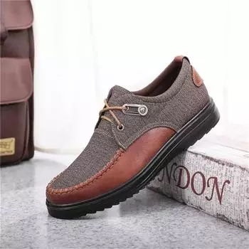 Men s Fashion Waterproof Comfortable Suitable for All Seasons Leather Casual Shoes with Rubber Sole Leather Casual Shoes US 5(EUR 38) чёрный