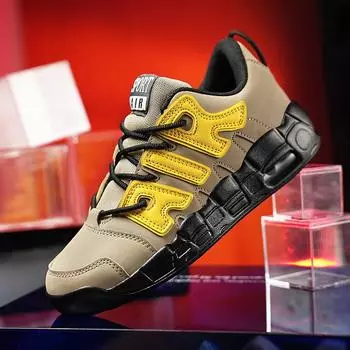 Men s Fashionable Retro Air Cushion Basketball Shoes plus Size Outdoor Sneakers Casual Green Little Combat Basketball Shoes 39 белый